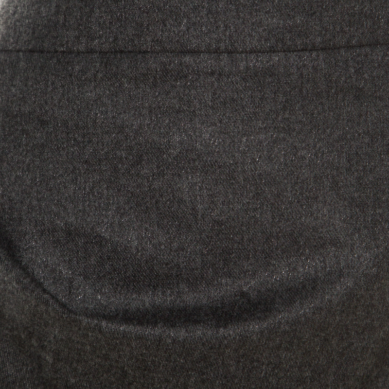 Emporio Armani Grey Knit Draped Mini Skirt M