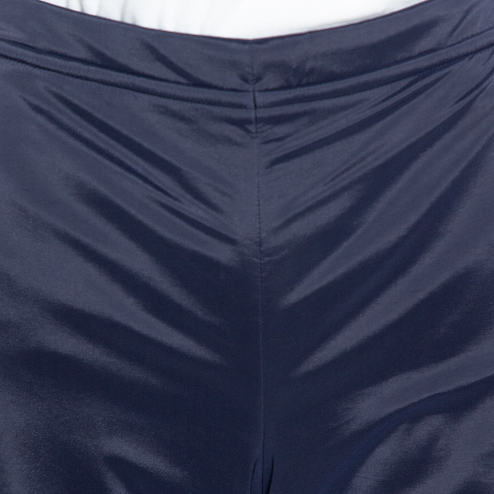 Emporio Armani Navy Blue Padded Wide Leg Pants M