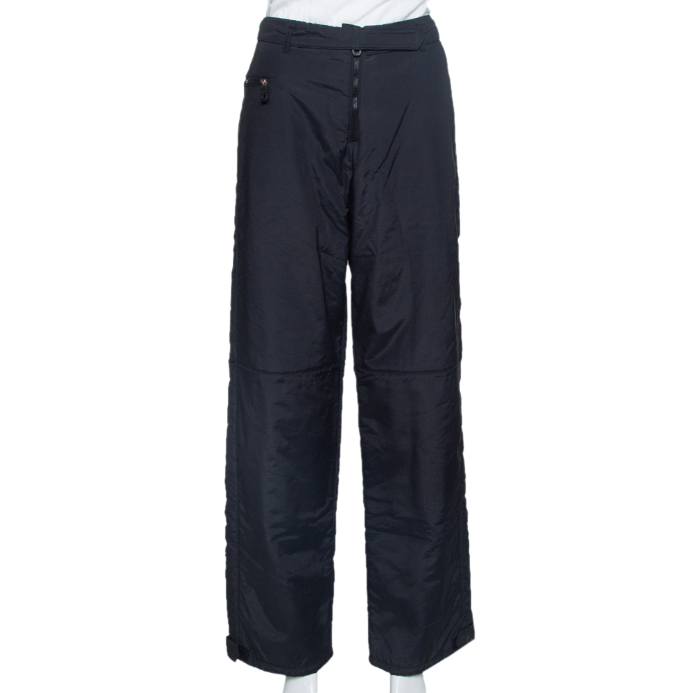 

Emporio Armani Black Padded High Waist Technical Pants