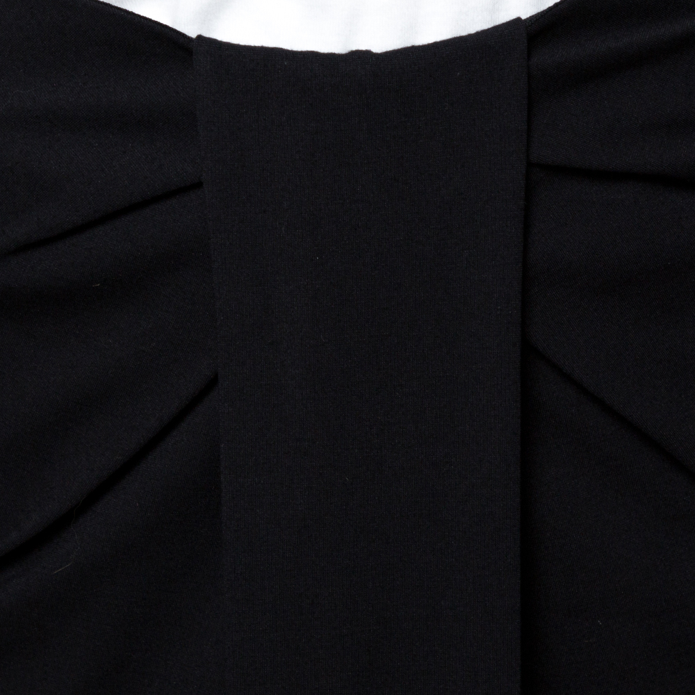 Emporio Armani Black Jersey Pleat Front Pencil Skirt S