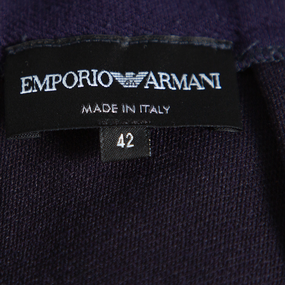 Emporio Armani Navy Blue Knit Pencil Skirt M