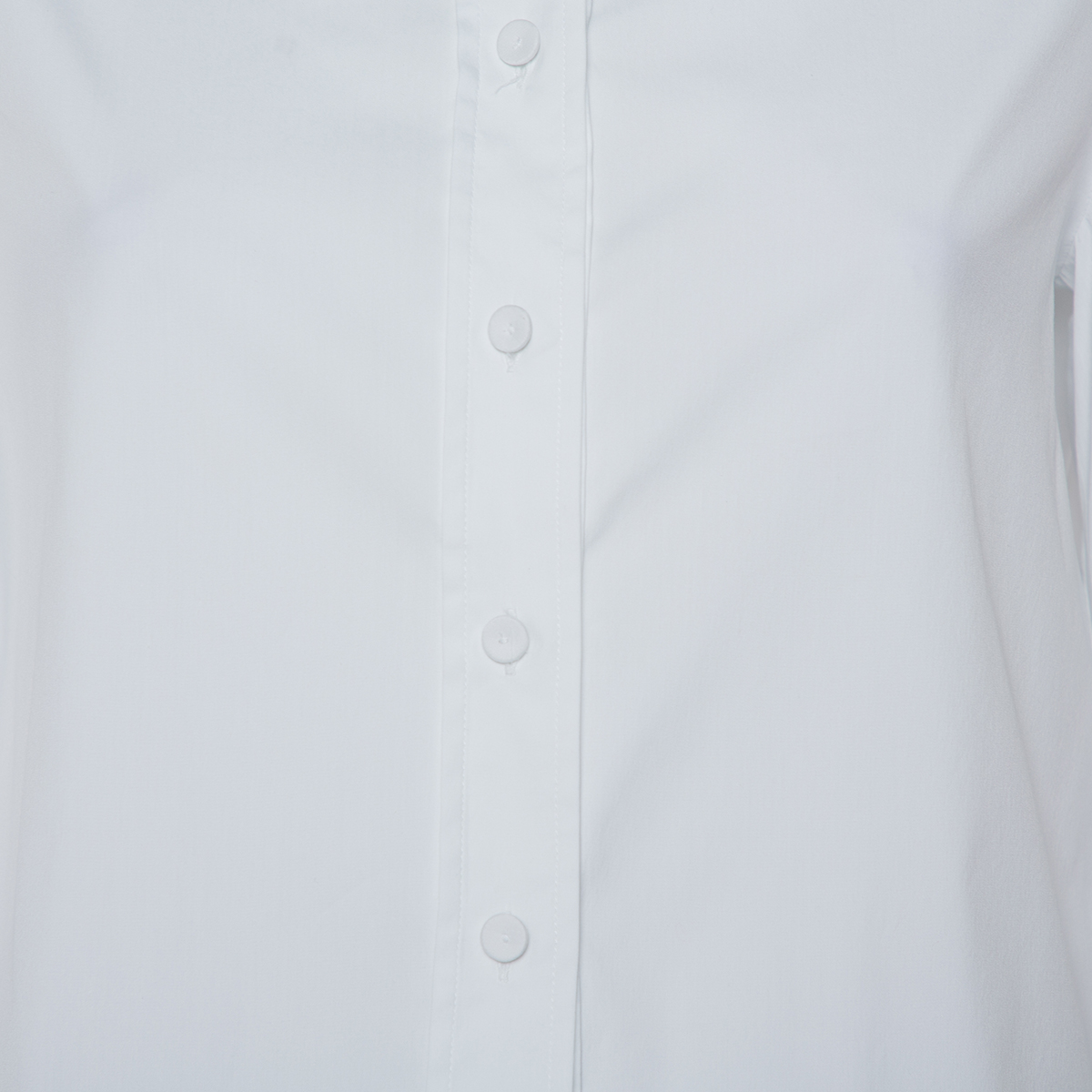 Emporio Armani White Cotton Extended Collar Detail Button Front Boxy Shirt M