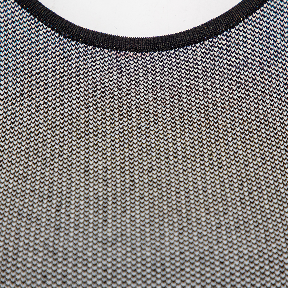 Emporio Armani Monochrome Patterned Knit Skater Dress S