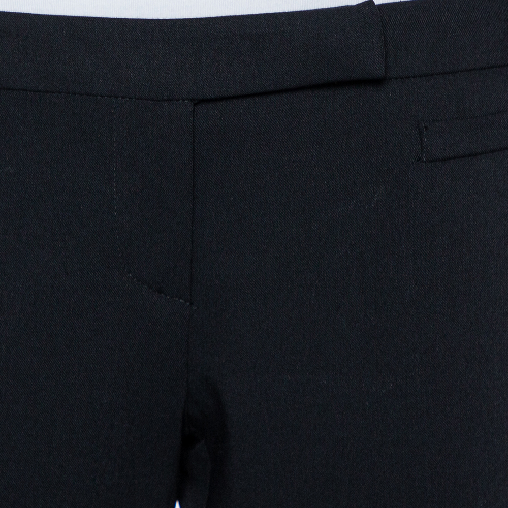 Emporio Armani Black Wool Tapered Leg Trousers S