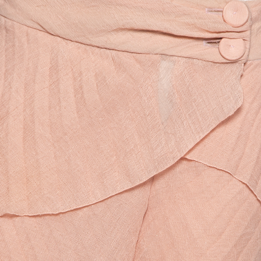 Emporio Armani Pink Plisse Layered Pants M