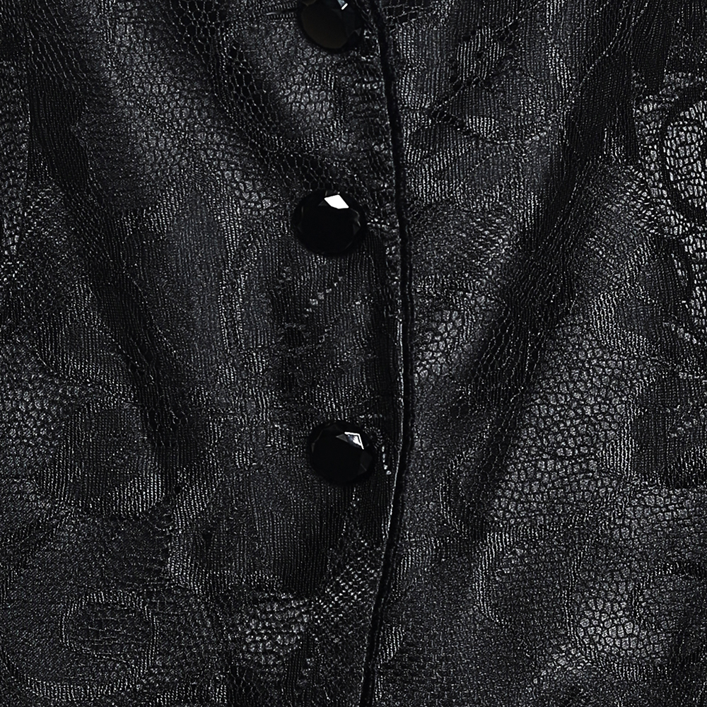 Emporio Armani  Black Lace Button Front Blazer M
