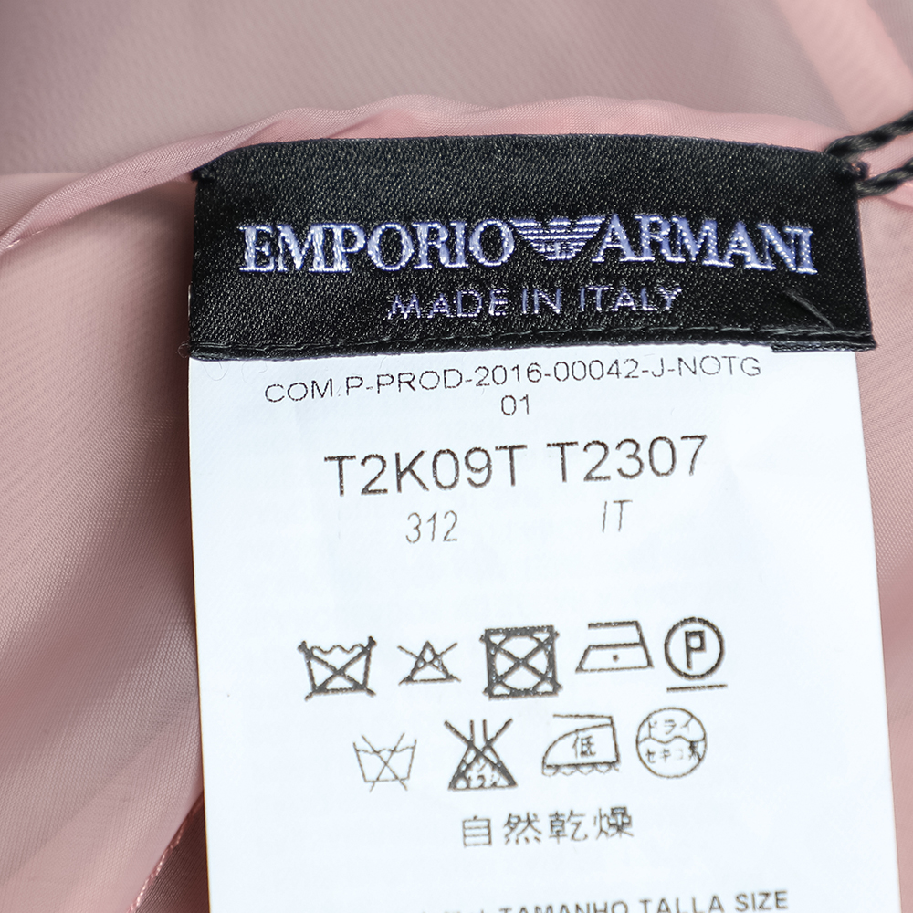 Emporio Armani Pink Taffeta Sheer Sleeveless Top M
