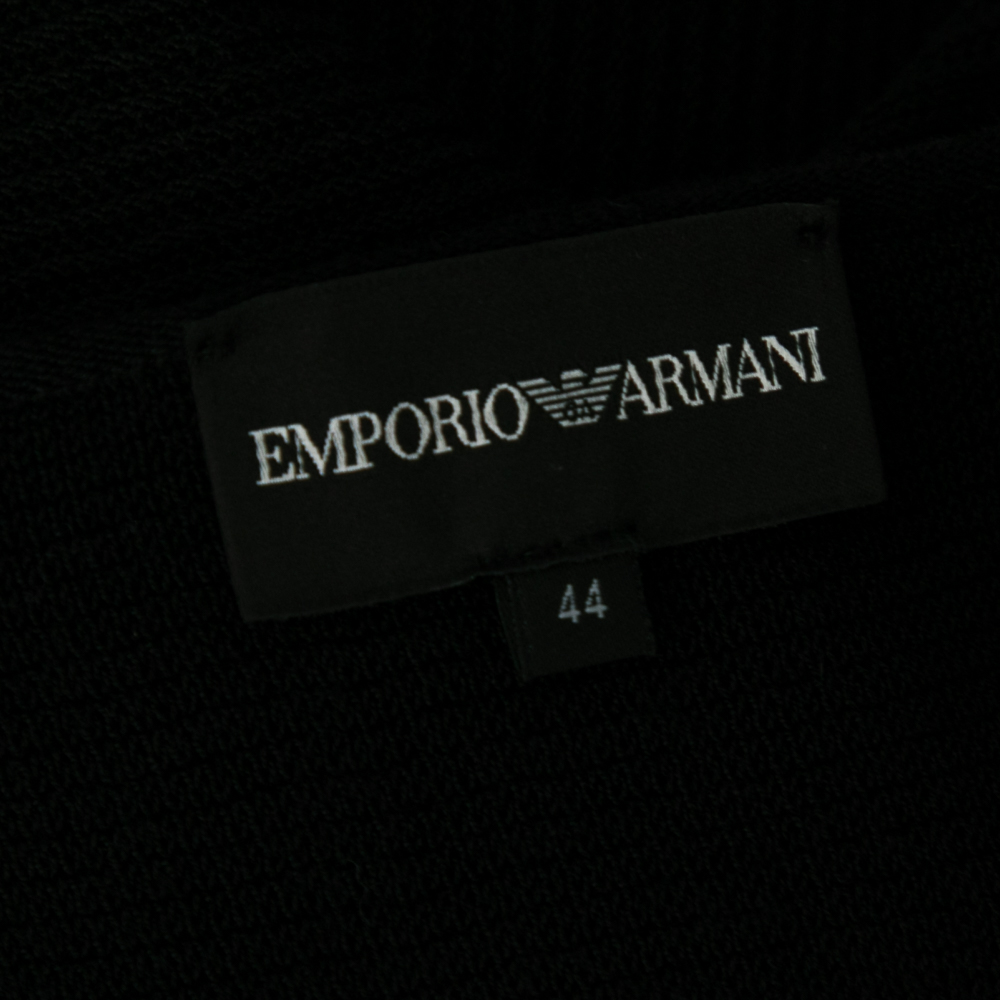 Emporio Armani Black Knit Puff Sleeve Top M