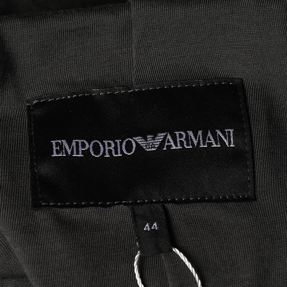 Emporio Armani Grey Terry Zip Front Jacket M