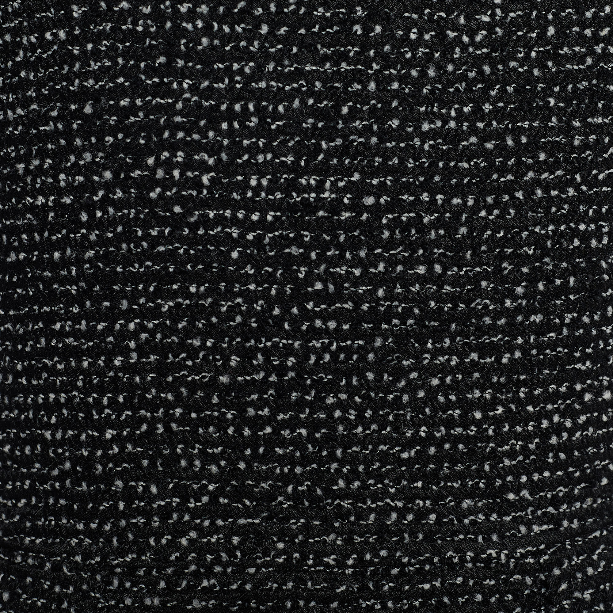 Emporio Armani Black Patterned Wool & Crepe Maxi Dress S