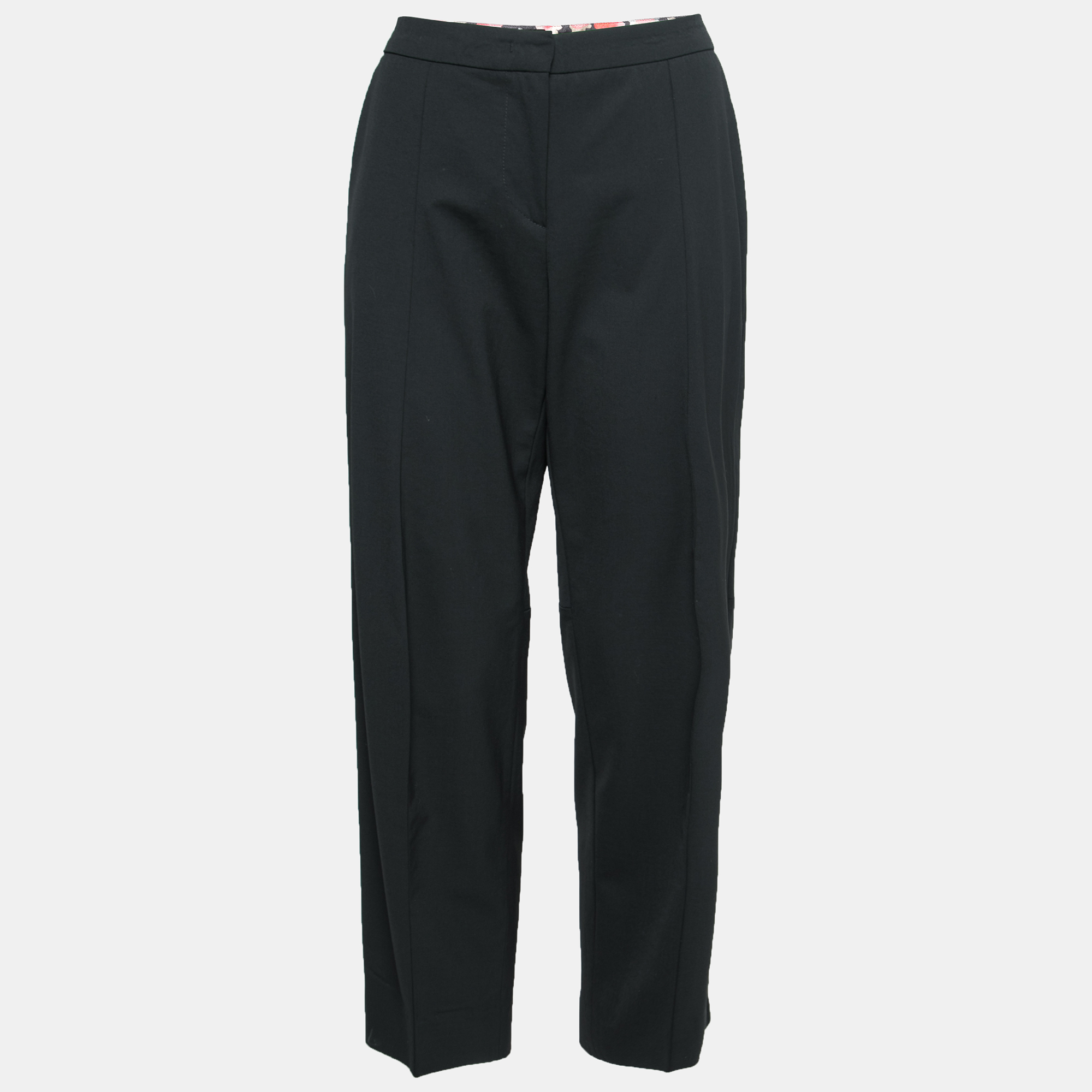 Emporio Armani Black Wool Tailored Pants M