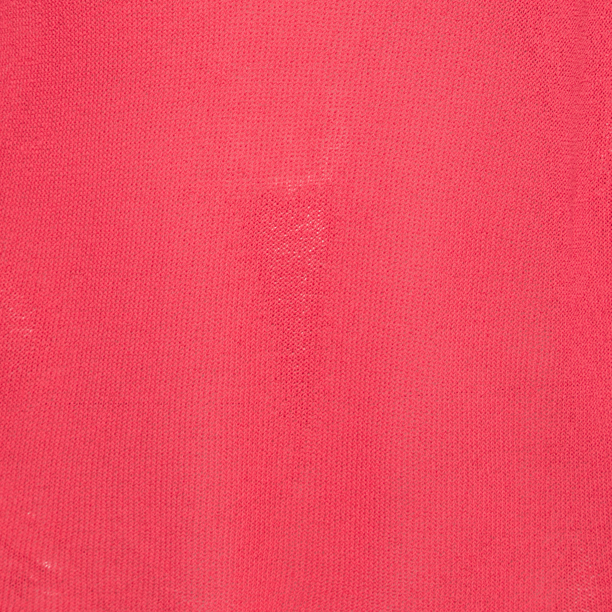 Emporio Armani Vintage Pink Cut Out Detail Blouse L