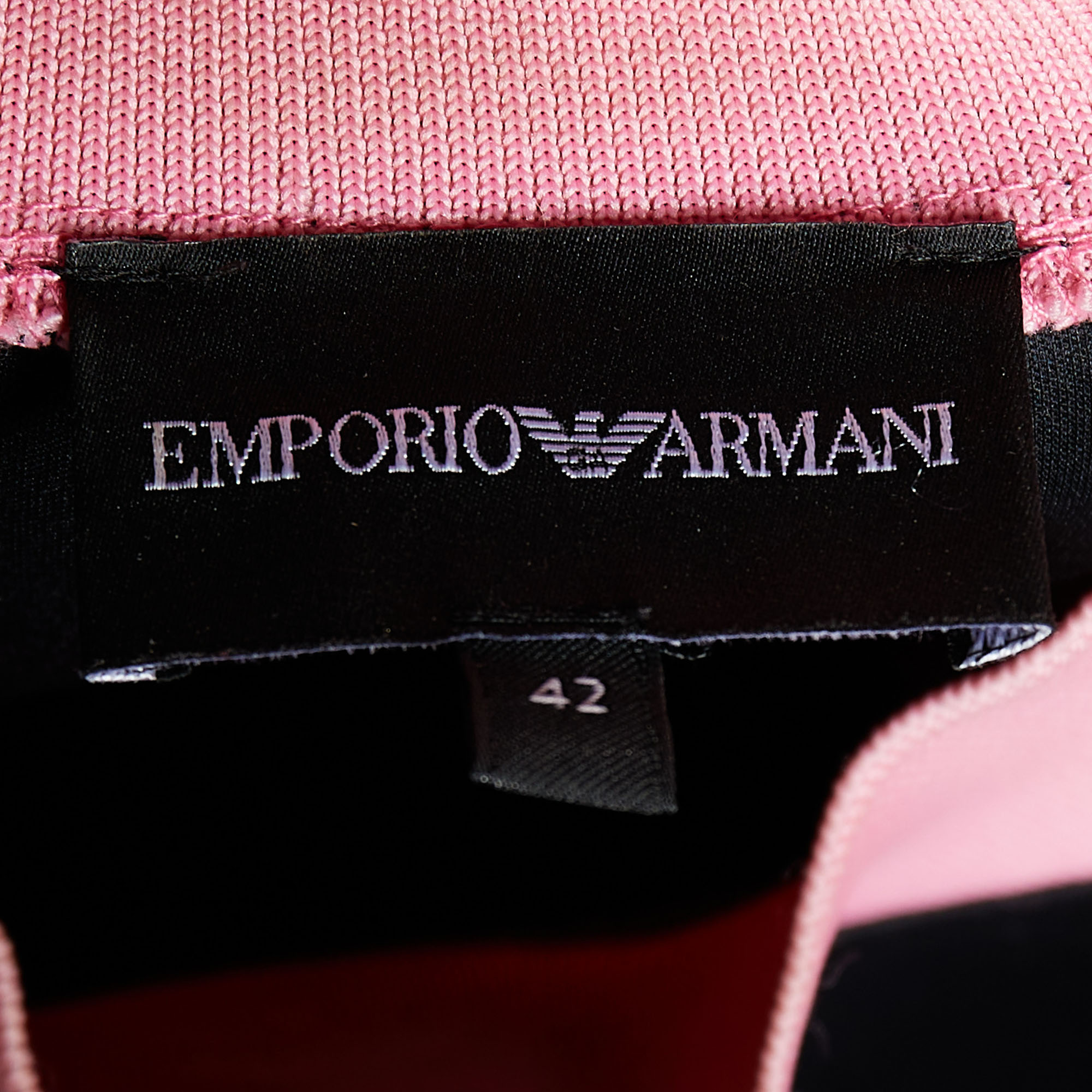 Emporio Armani Black Neoprene Logo Embellished Sweatshirt M