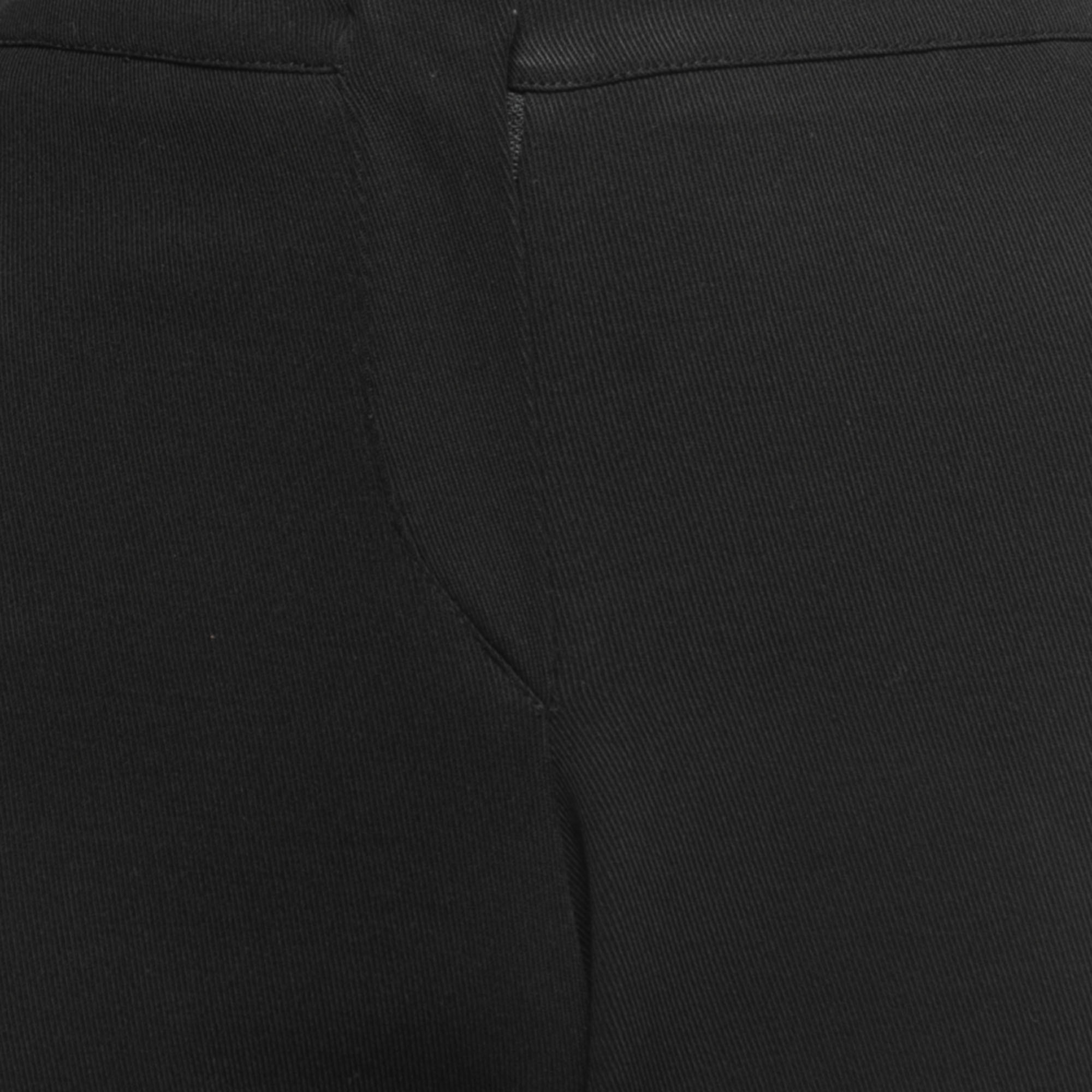 Emporio Armani Black Crepe Trousers L