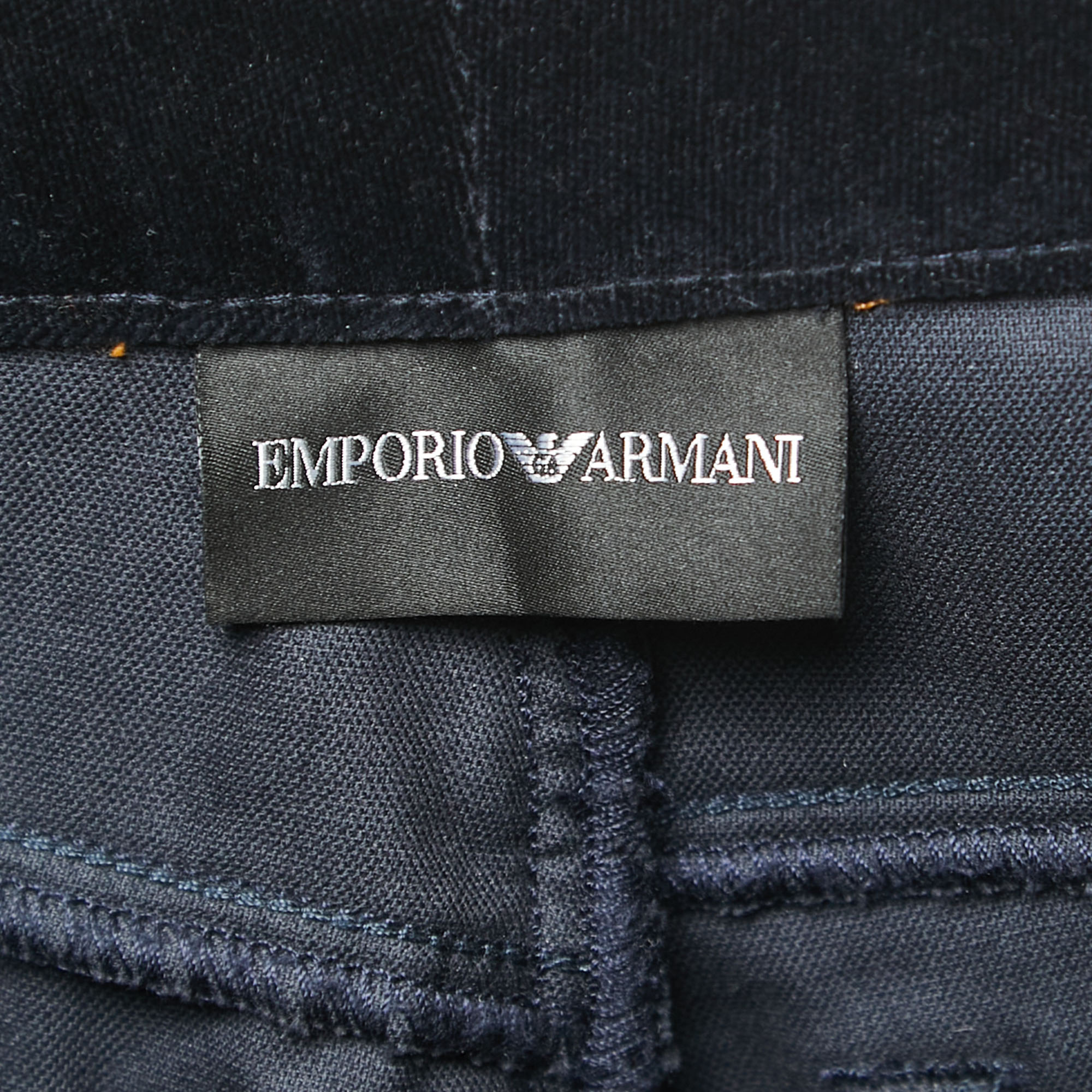 Emporio Armani Navy Blue Velvet Jeans S Waist 26