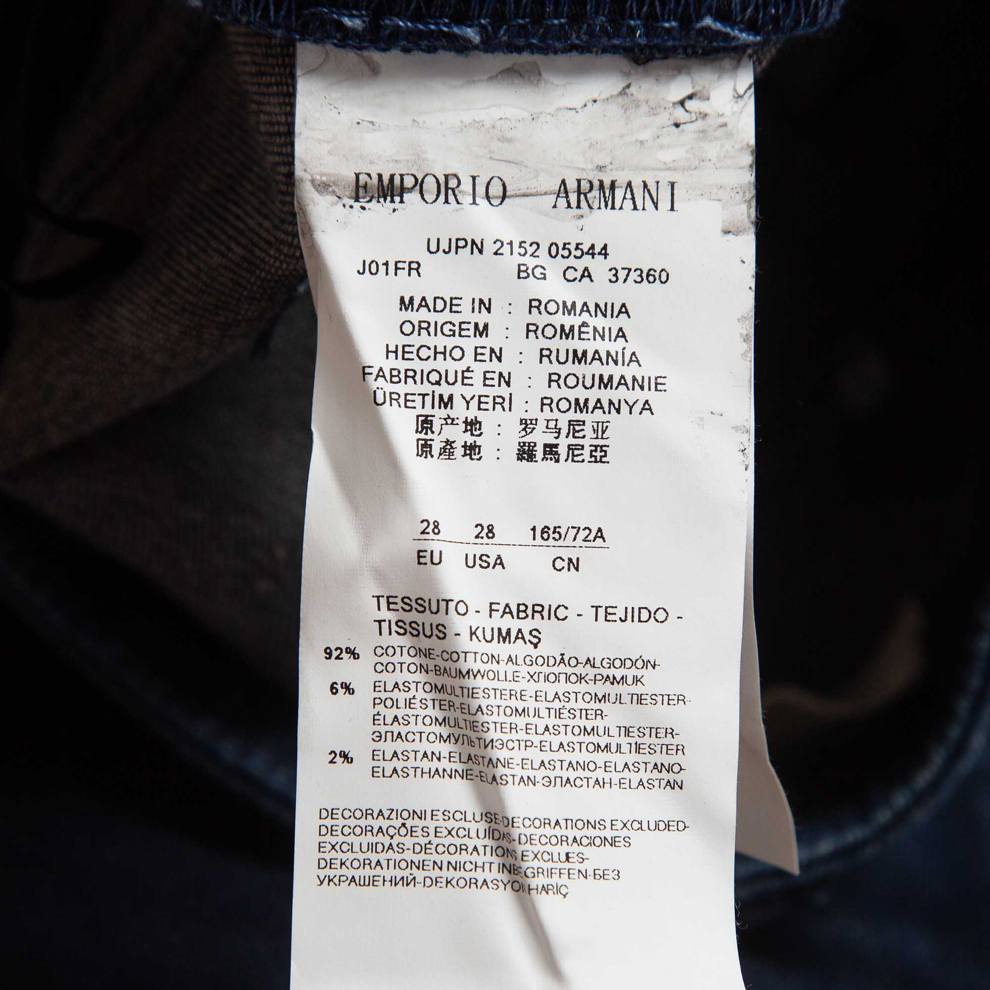 Emporio Armani Dark Blue Pocket Detailed Dakota Jeans M Waist 28