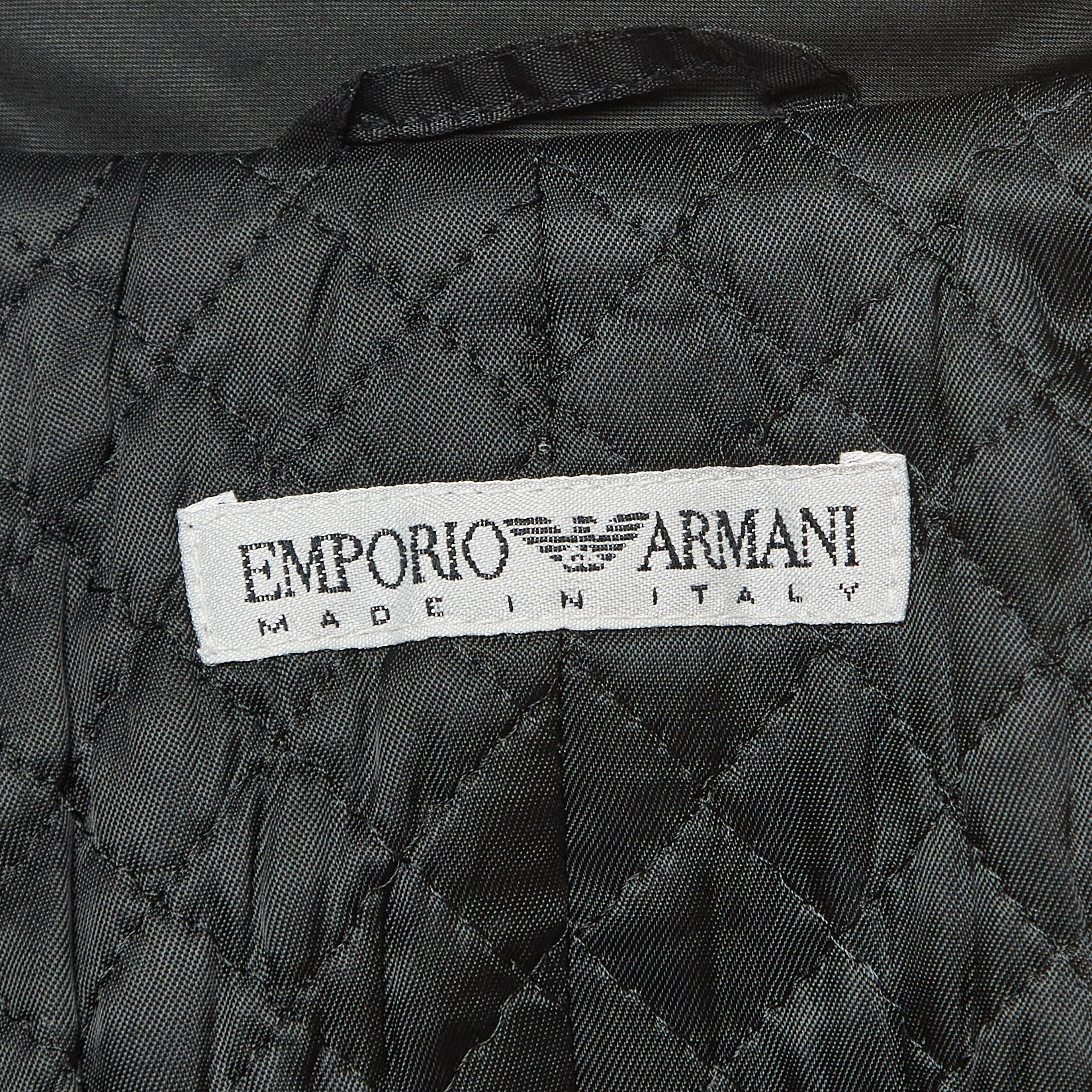 Emporio Armani Black Crepe Buttoned Jacket S