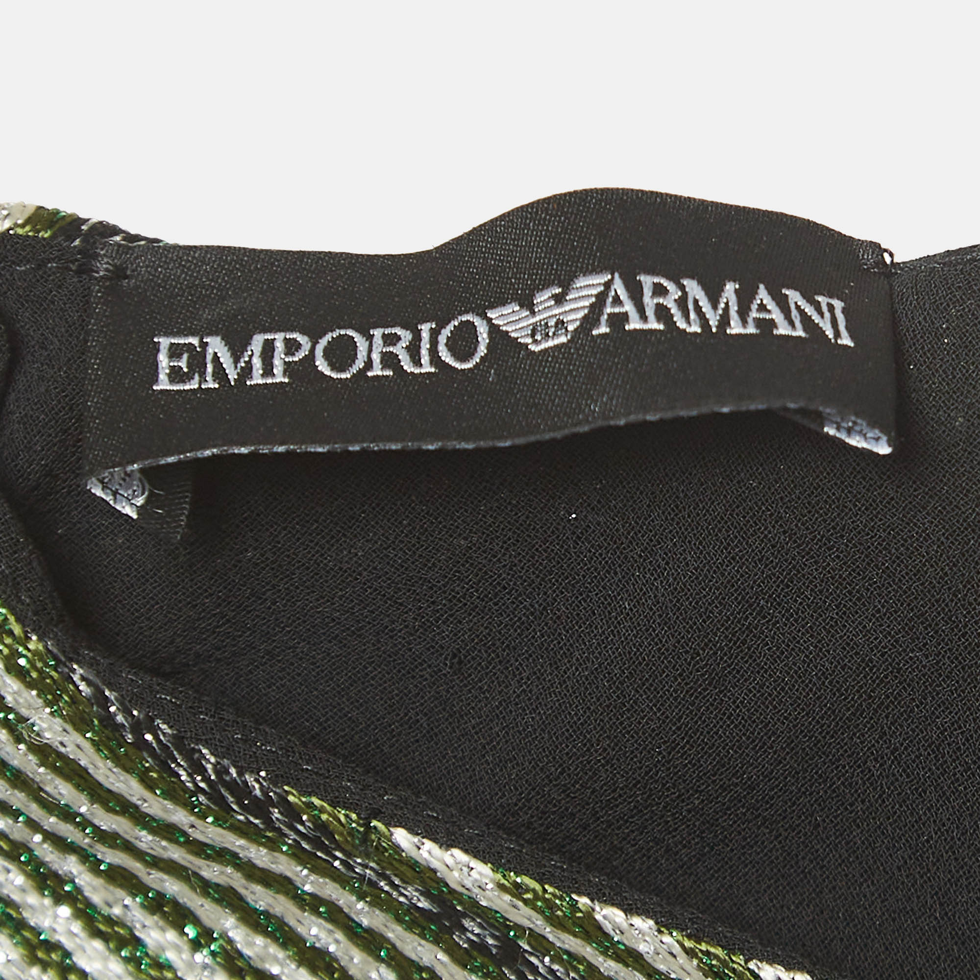Emporio Armani Multicolor Lurex Knit Sleeveless Top M