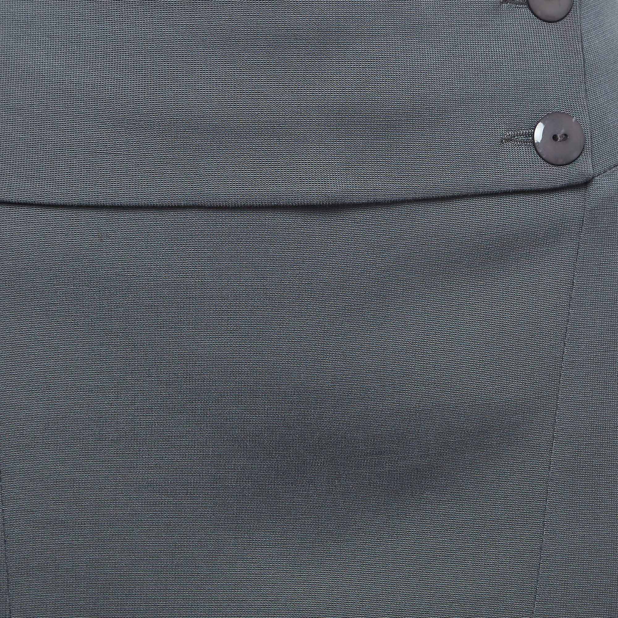 Emporio Armani Grey Crepe Blazer Skirt Suit M/L