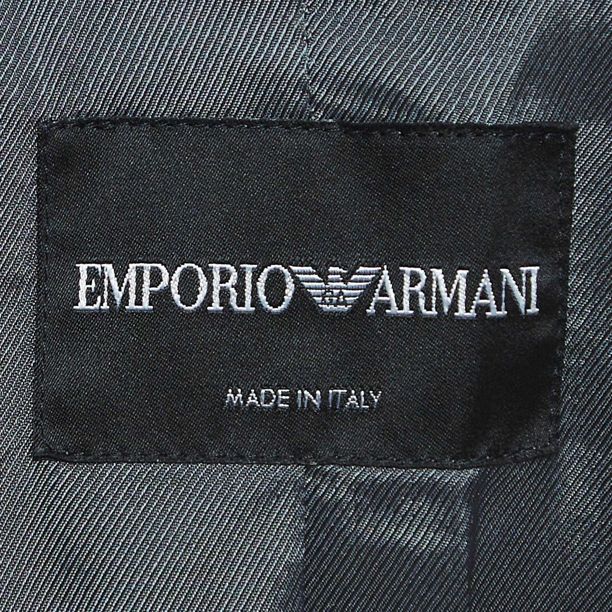 Emporio Armani Grey Crepe Blazer Skirt Suit M/L