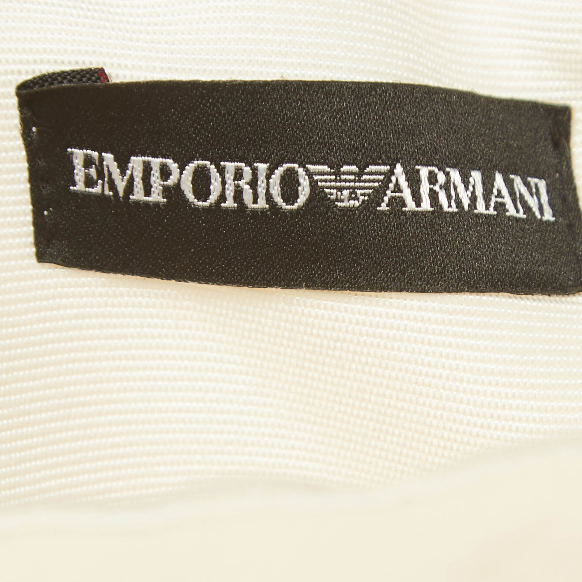 Emporio Armani Cream Silk Ruffled Tiered Sleeveless Mini Dress M