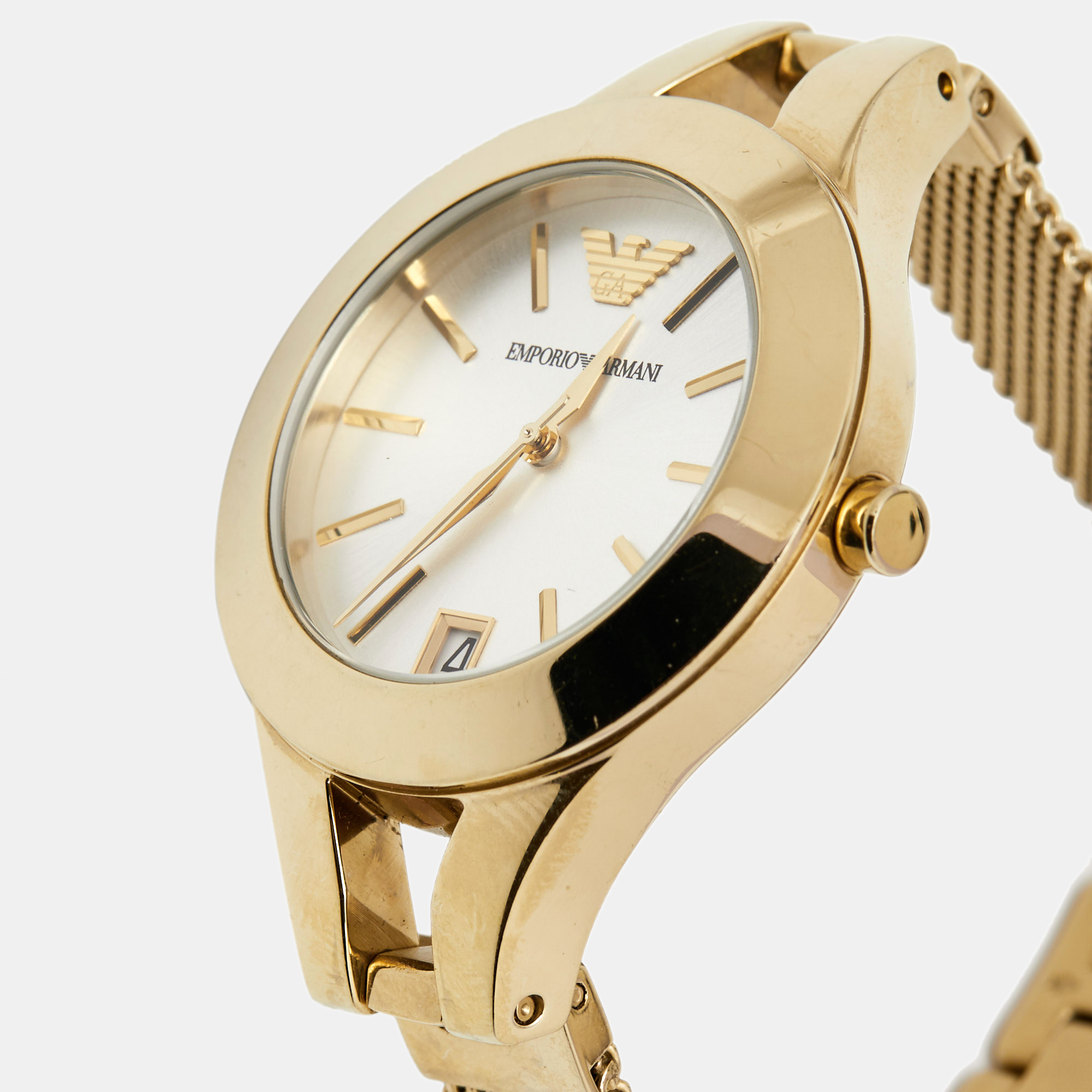 Emporio Armani Silver Gold Plated Stainless Steel Chiara AR7399 Women's Wristwatch
Emporio Armani Silver Gold Plated Stainless Steel Chiara AR7399 Women's Wristwatch