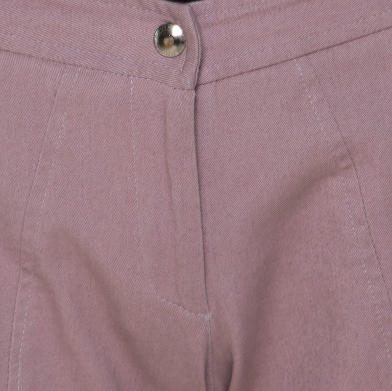 Ermanno Scervino Lavender Cotton Stretch Twill Tapered Trousers M