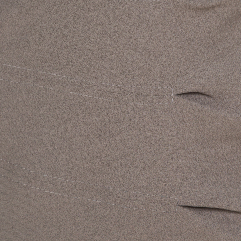 Escada Shadow Grey Wool Inverted Pleat Detail Renja Pencil Skirt M