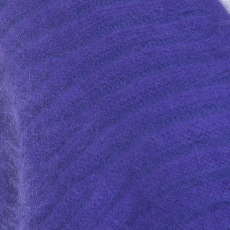 Escada Purple Angora Blend Button Front Fuzzy Bolero L