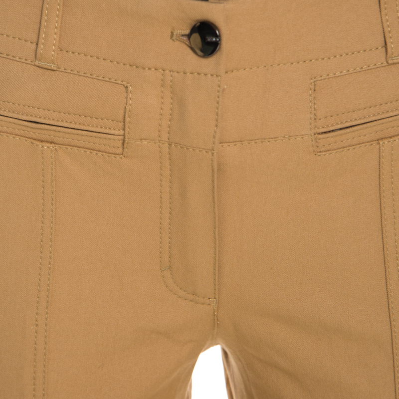 Escada Brass Brown Stretch Denim Zip Detail Tualea Skinny Jeans S