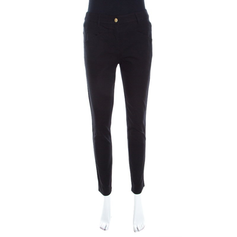 Image of Escada Black Stretch Denim Teresa Straight Leg Jeans M