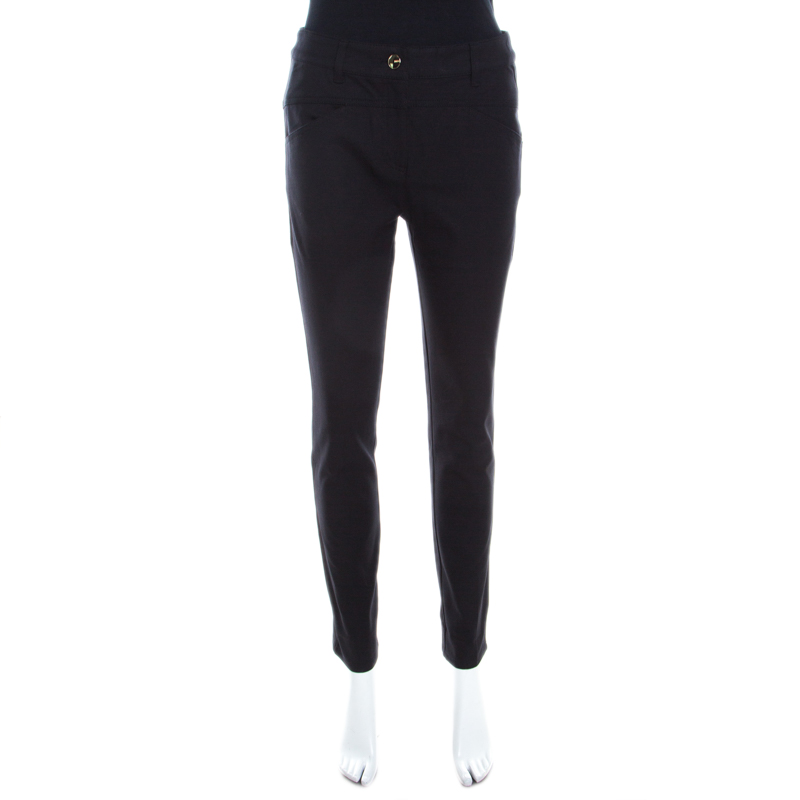 Image of Escada Black Stretch Denim High Rise Straight Leg Tessa Jeans S