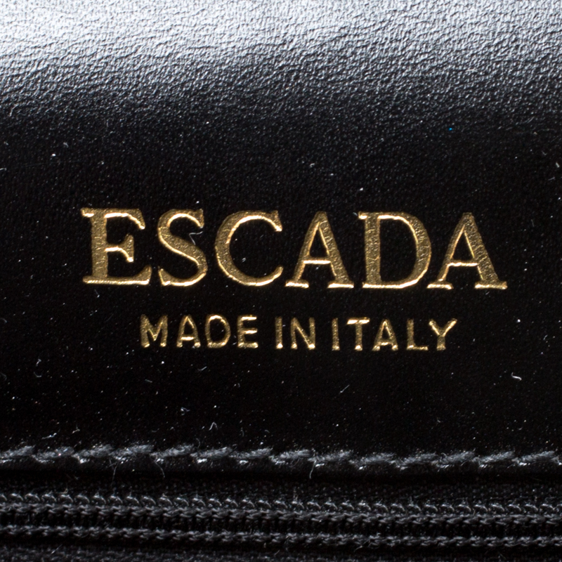 Escada Black/Pink Leather Shoulder Bag