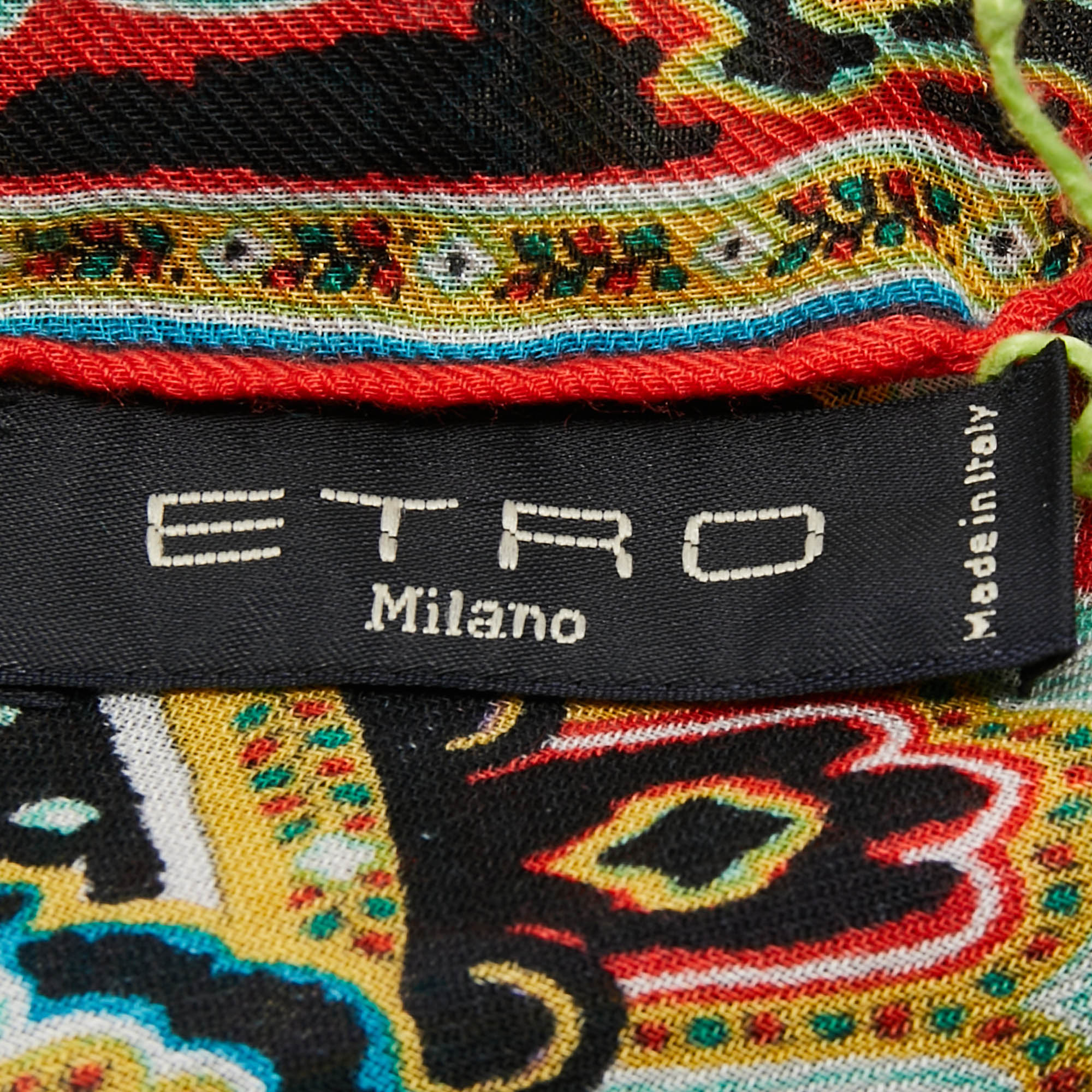 Etro Multicolor Paisley Print Modal & Cashmere Stole