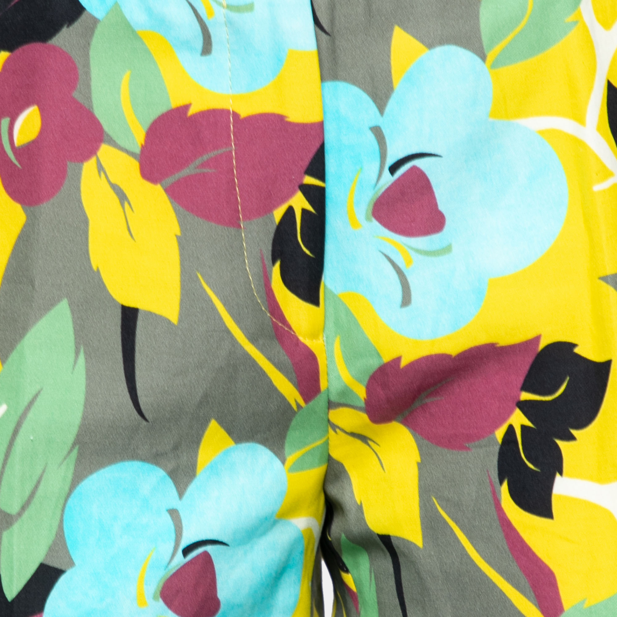 Etro Multicolor Floral Printed Cotton Trousers M