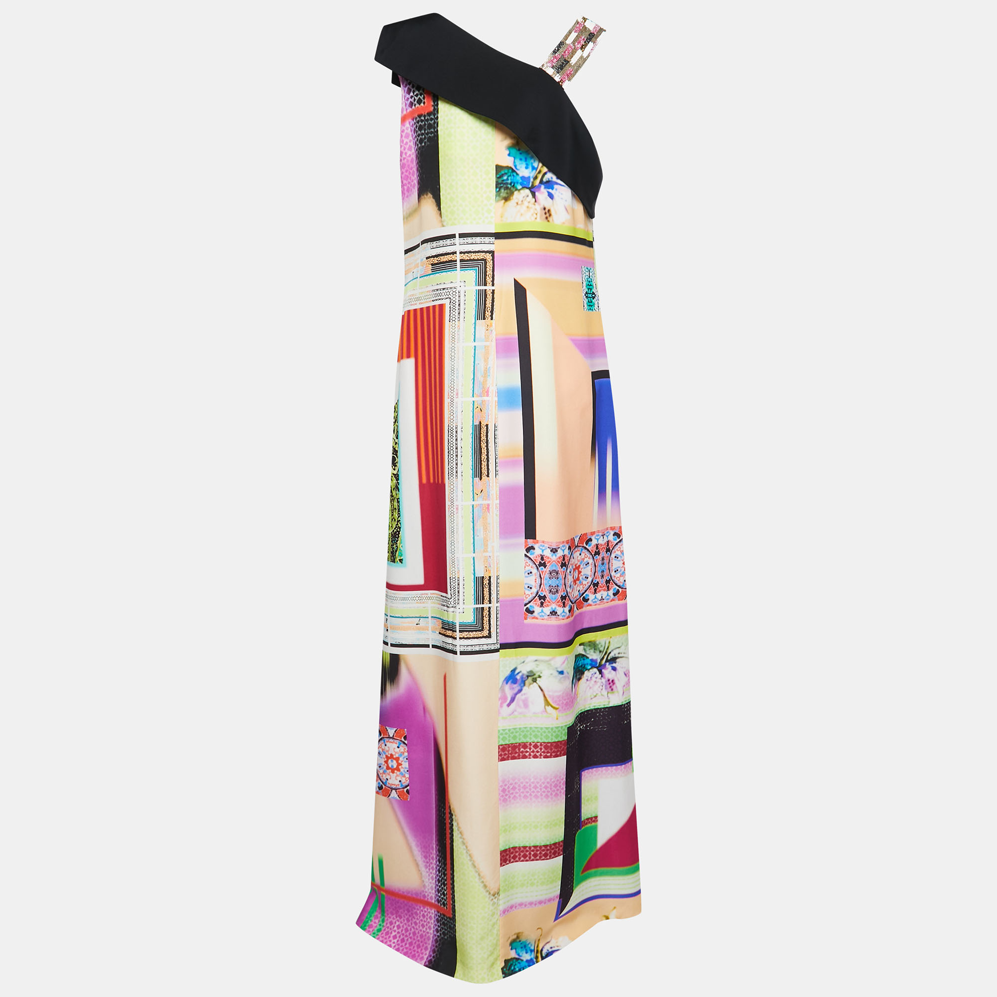 Etro Multicolor Printed Silk Beaded Strap One Shoulder Maxi Dress
Etro Multicolor Printed Silk Beaded Strap One Shoulder Maxi Dress