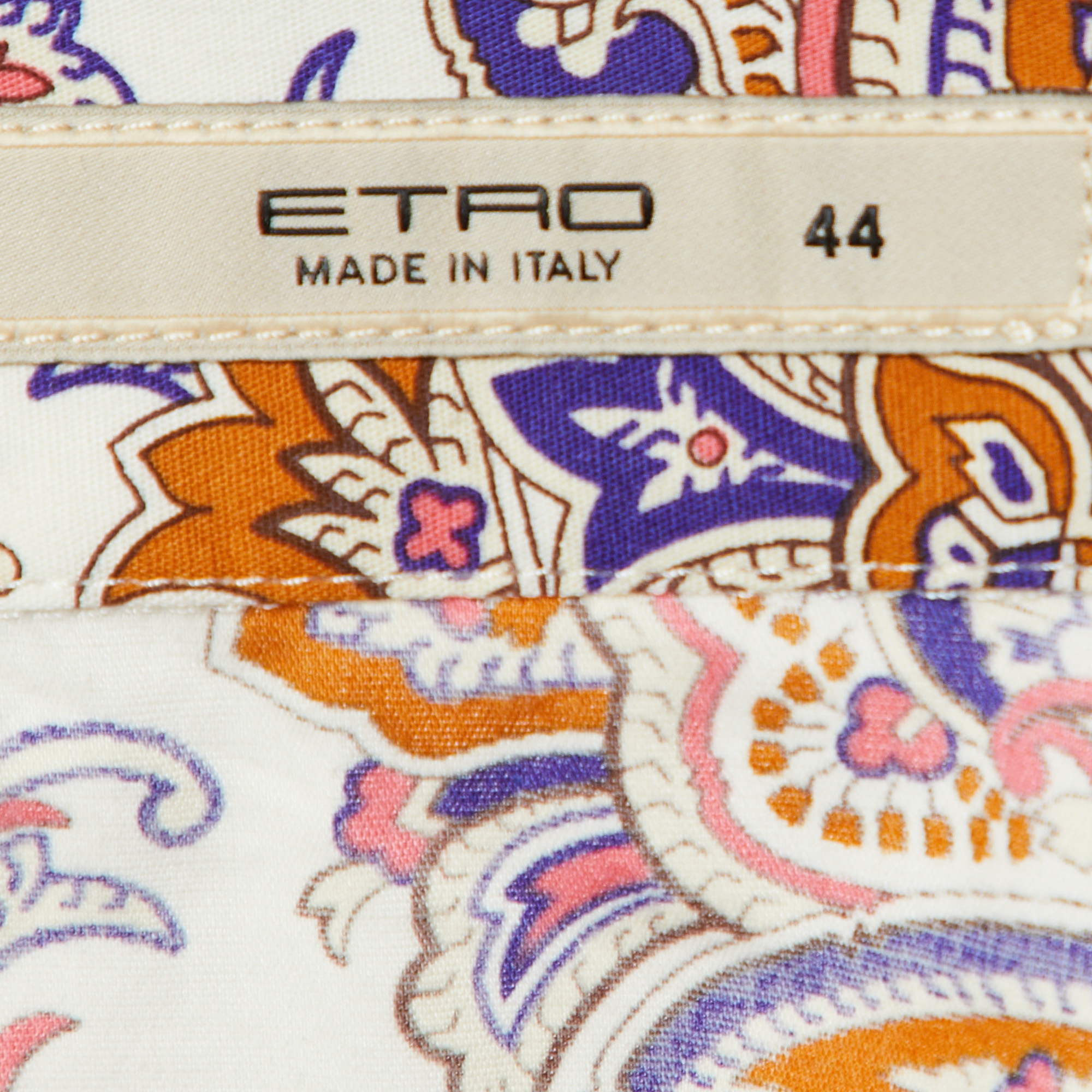 Etro Multicolor Paisley Printed Cotton Button Front Shirt M