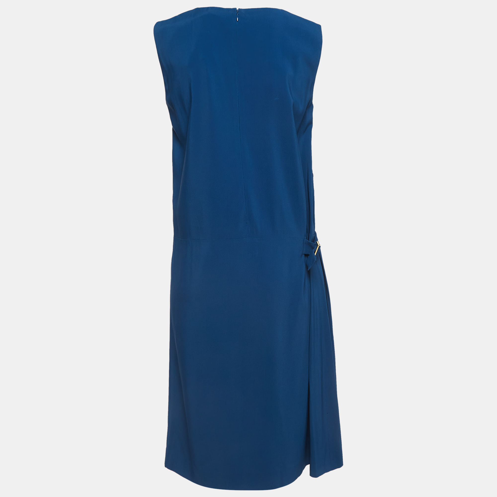 Etro Blue Embellished Sleeveless Shirt Dress S