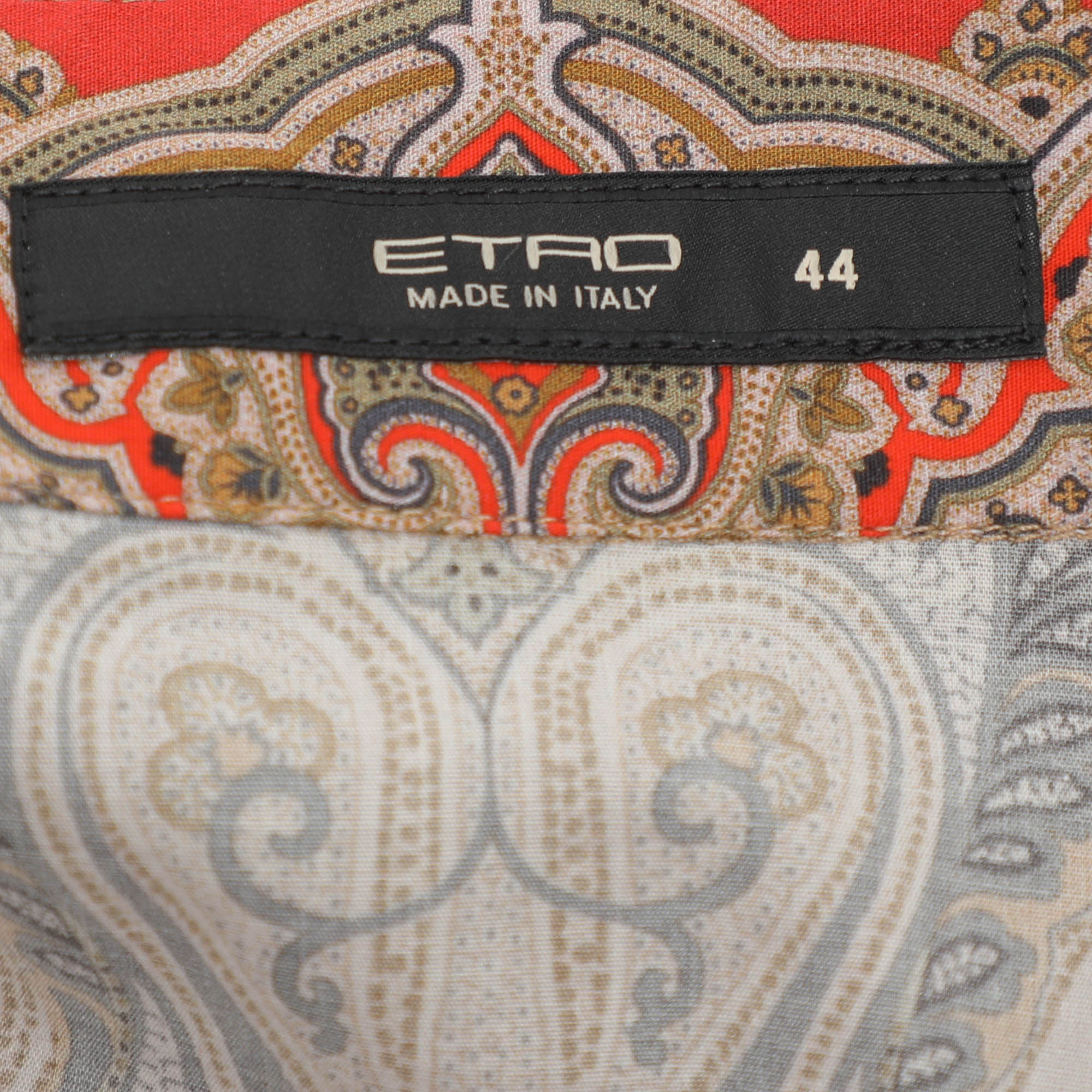 Etro Multicolor Printed Cotton Button Front Shirt M