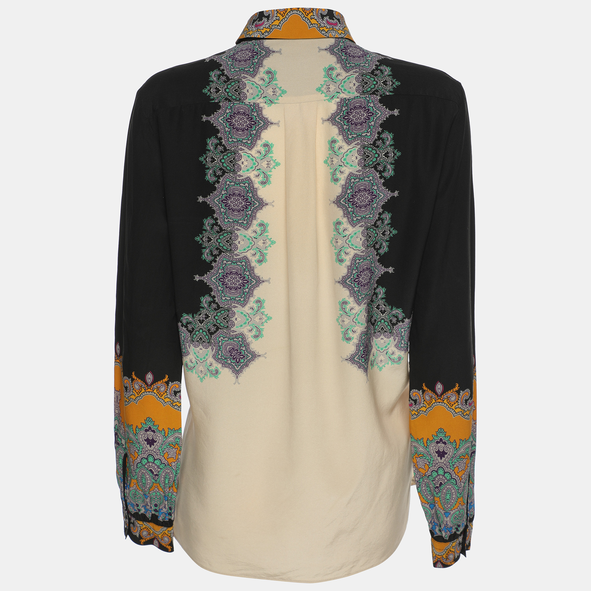 Etro Multicolor Printed Silk Button Front Shirt M