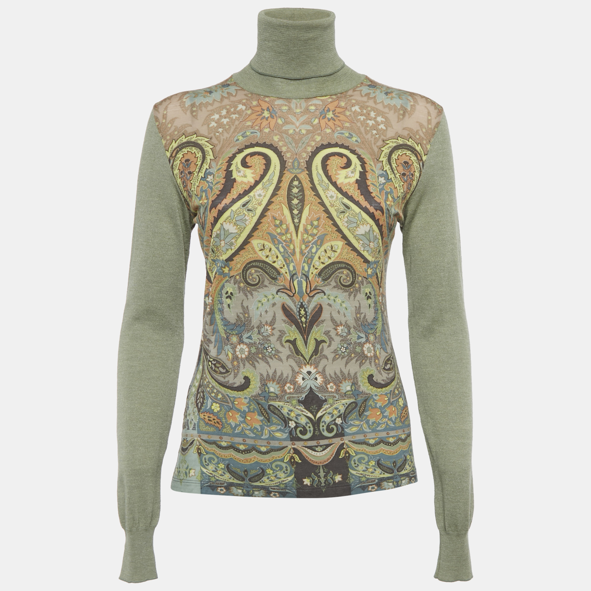 Etro Green Paisley Print Jersey Pullover M
Etro Green Paisley Print Jersey Pullover M