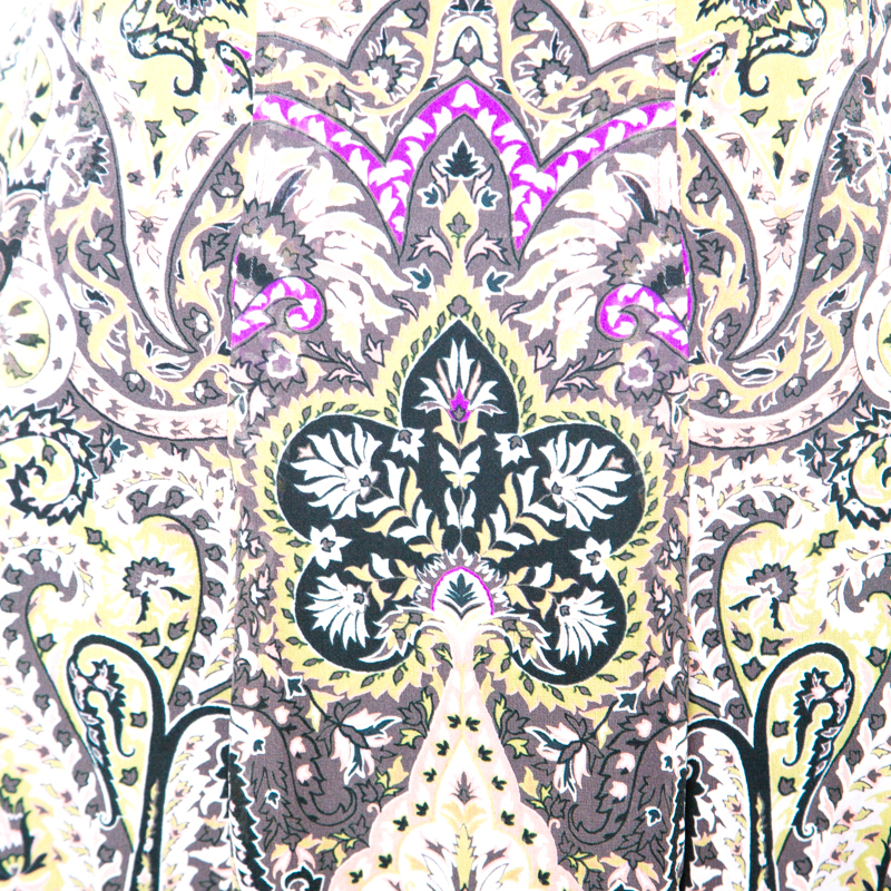 Etro Multicolor Paisley Print Silk Skirt S
