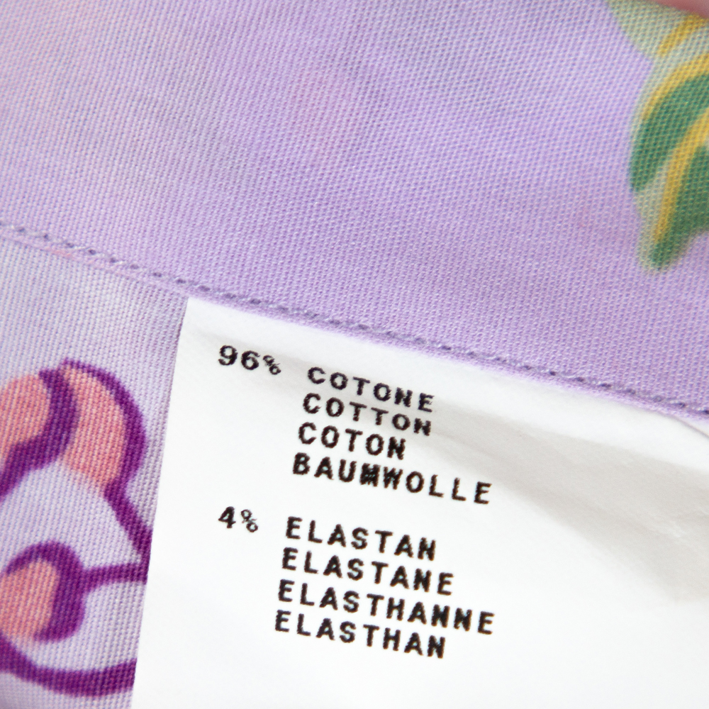 Etro Mauve Floral Printed Cotton Button Front Fitted Shirt L