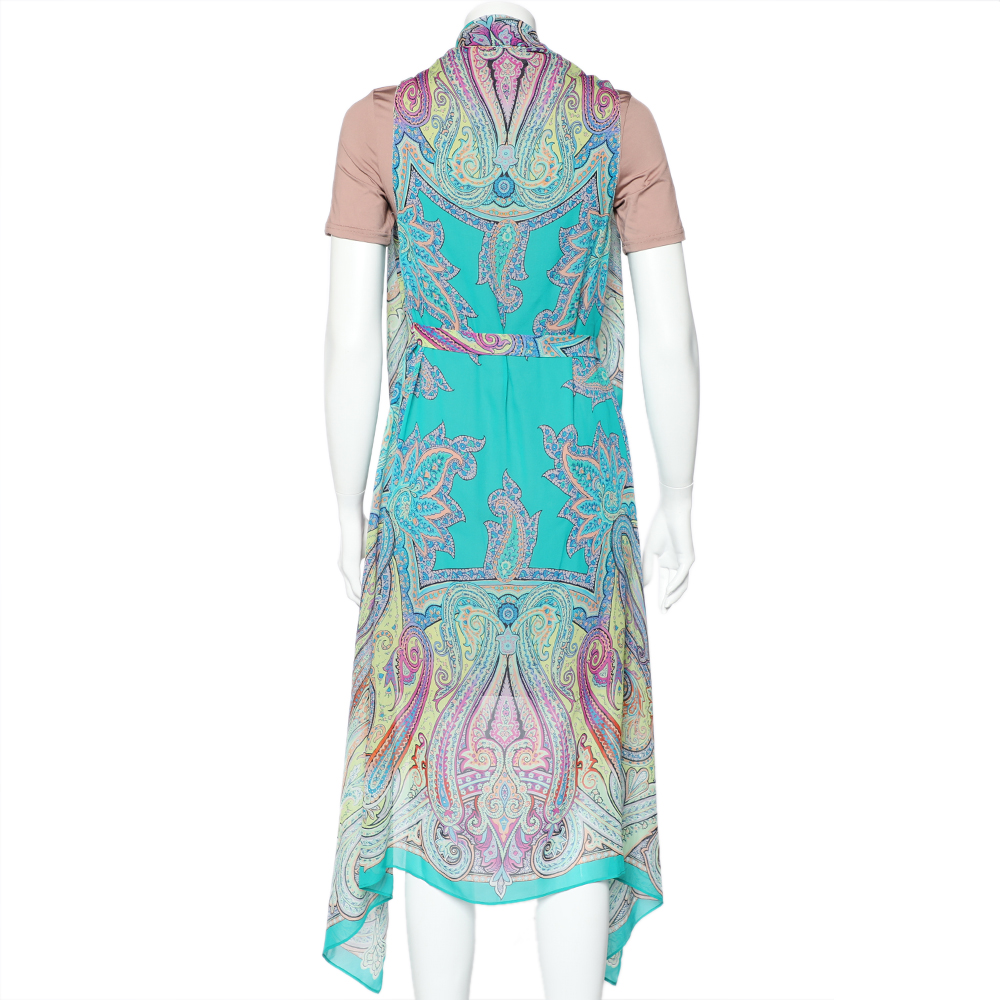 Etro Multicolor Paisley Printed Silk Beach Coverup (One Size)