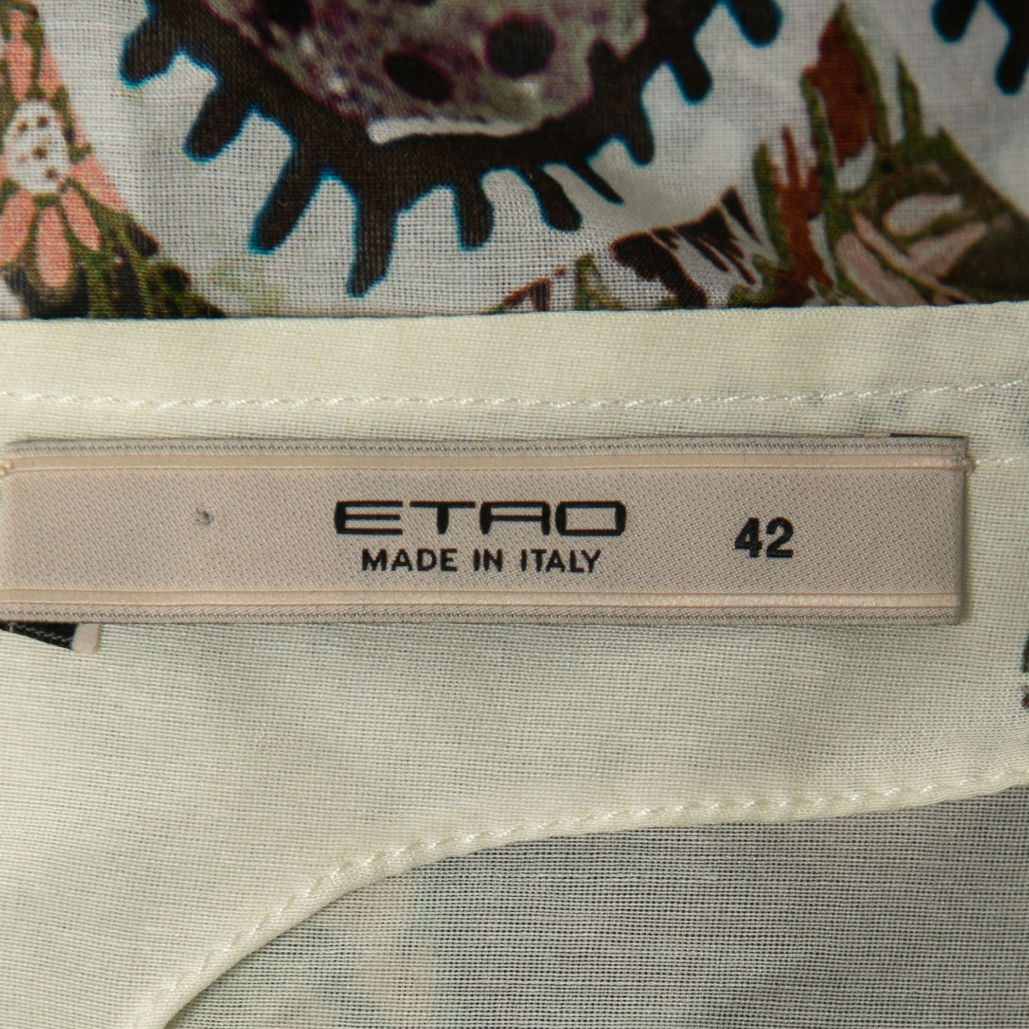 Etro Multicolor Cotton Oversized Blouse M