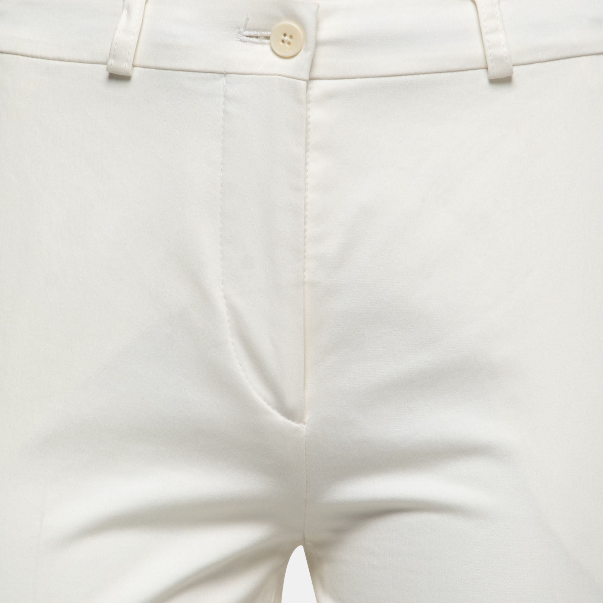 Etro Cream Cotton Straight Fit Trousers S