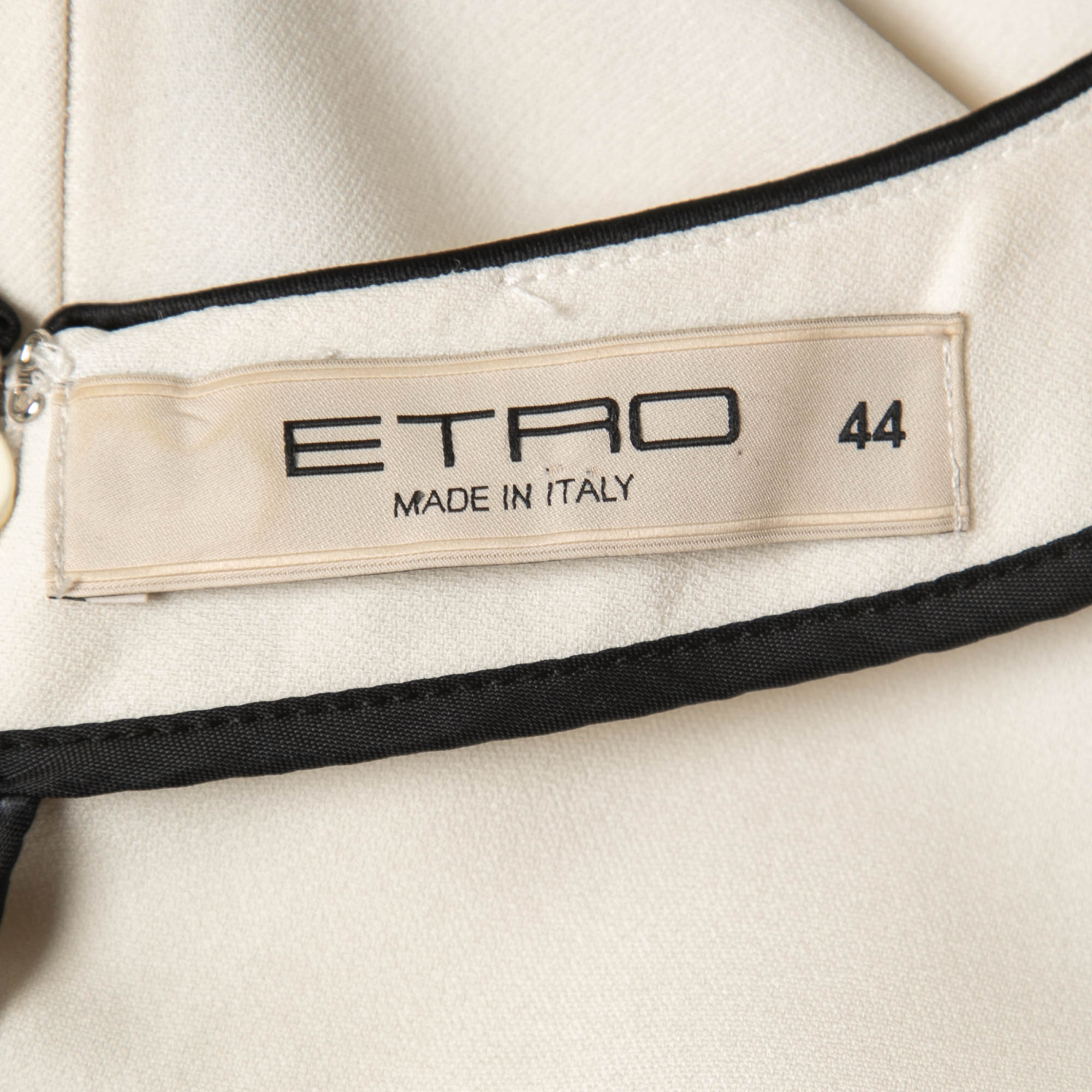 Etro Multicolor Printed Crepe Cut Out Sleeve Detail Short Dress M