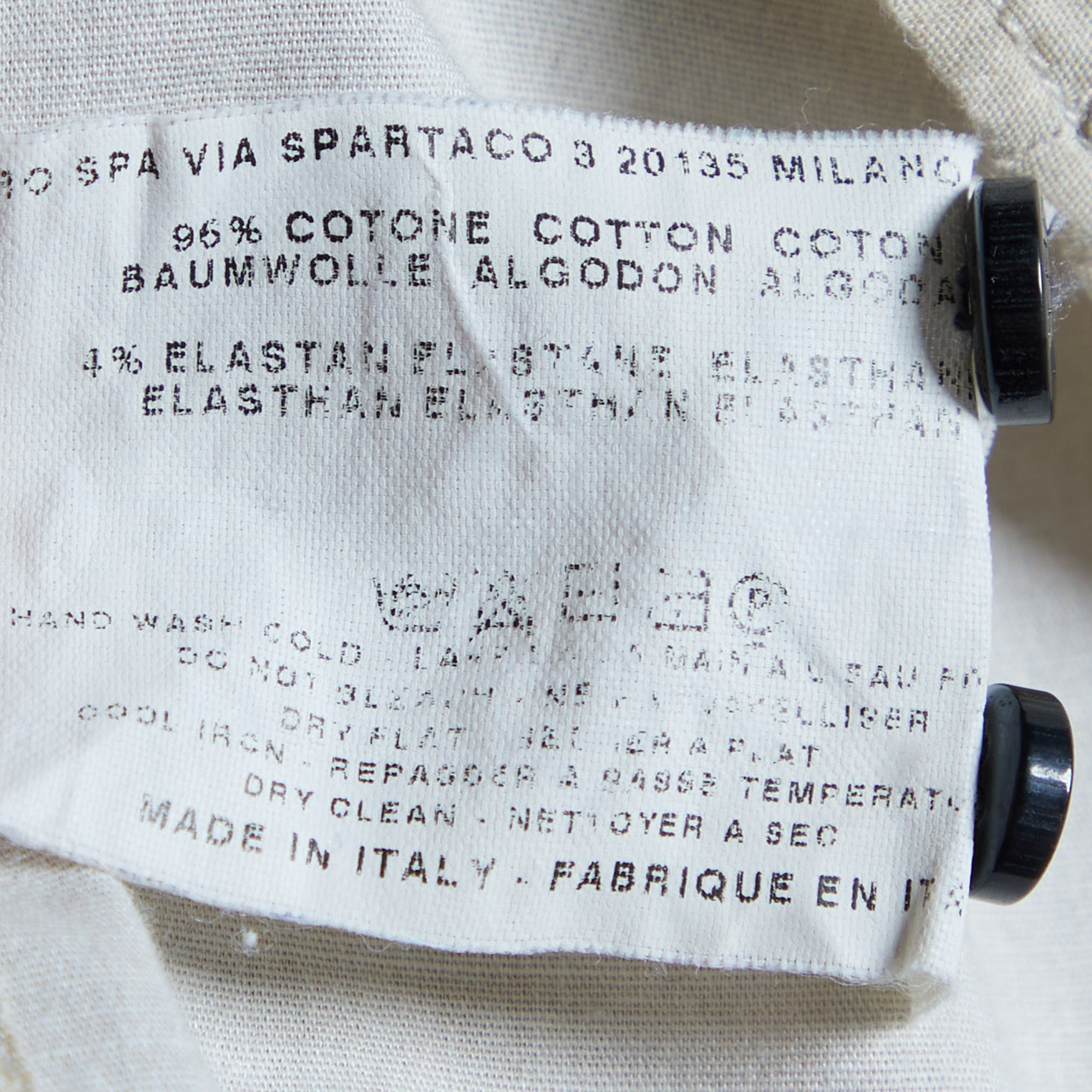 Etro Cream Printed Cotton Button Front Shirt M