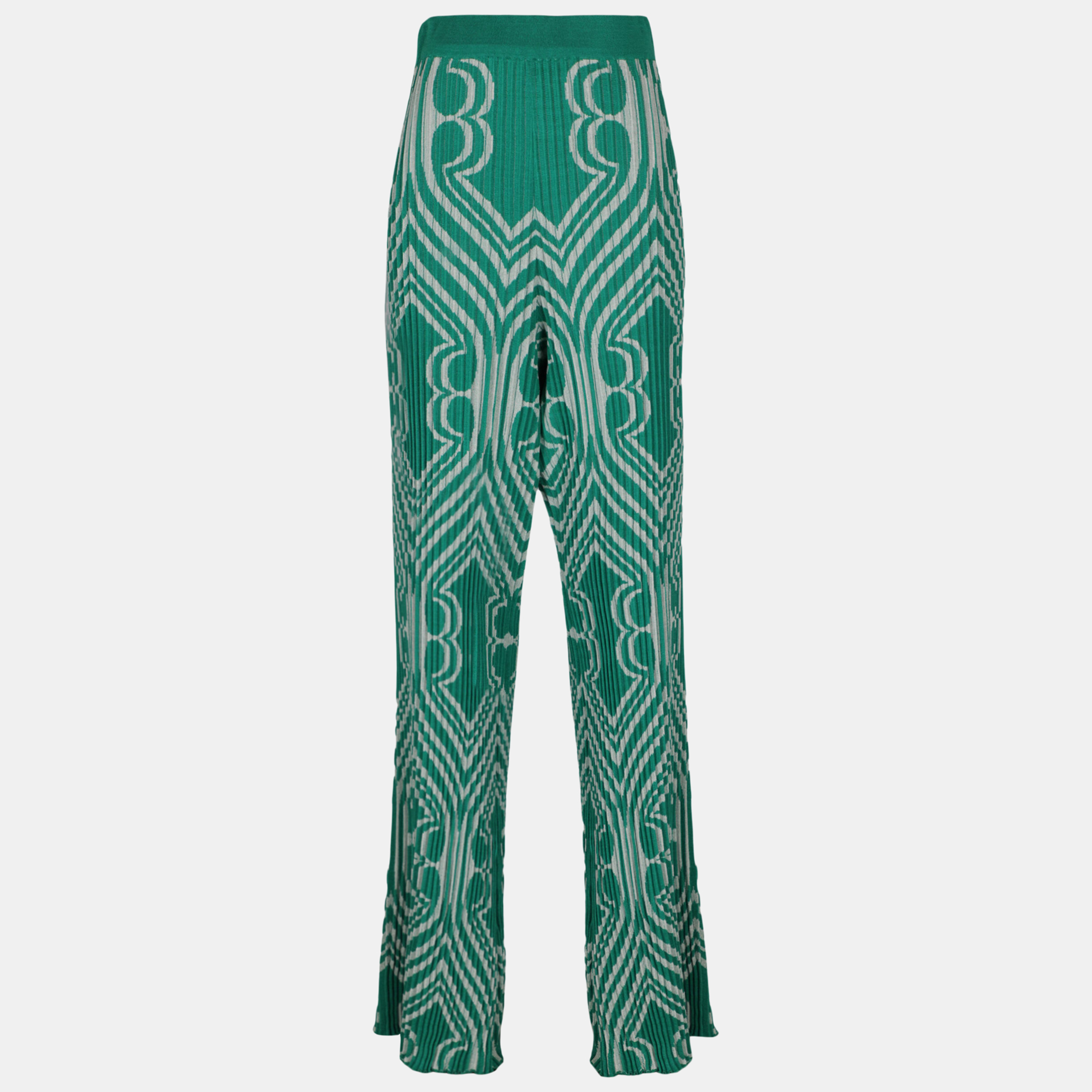 Etro  Women's Synthetic Fibers Trousers - Green - XL