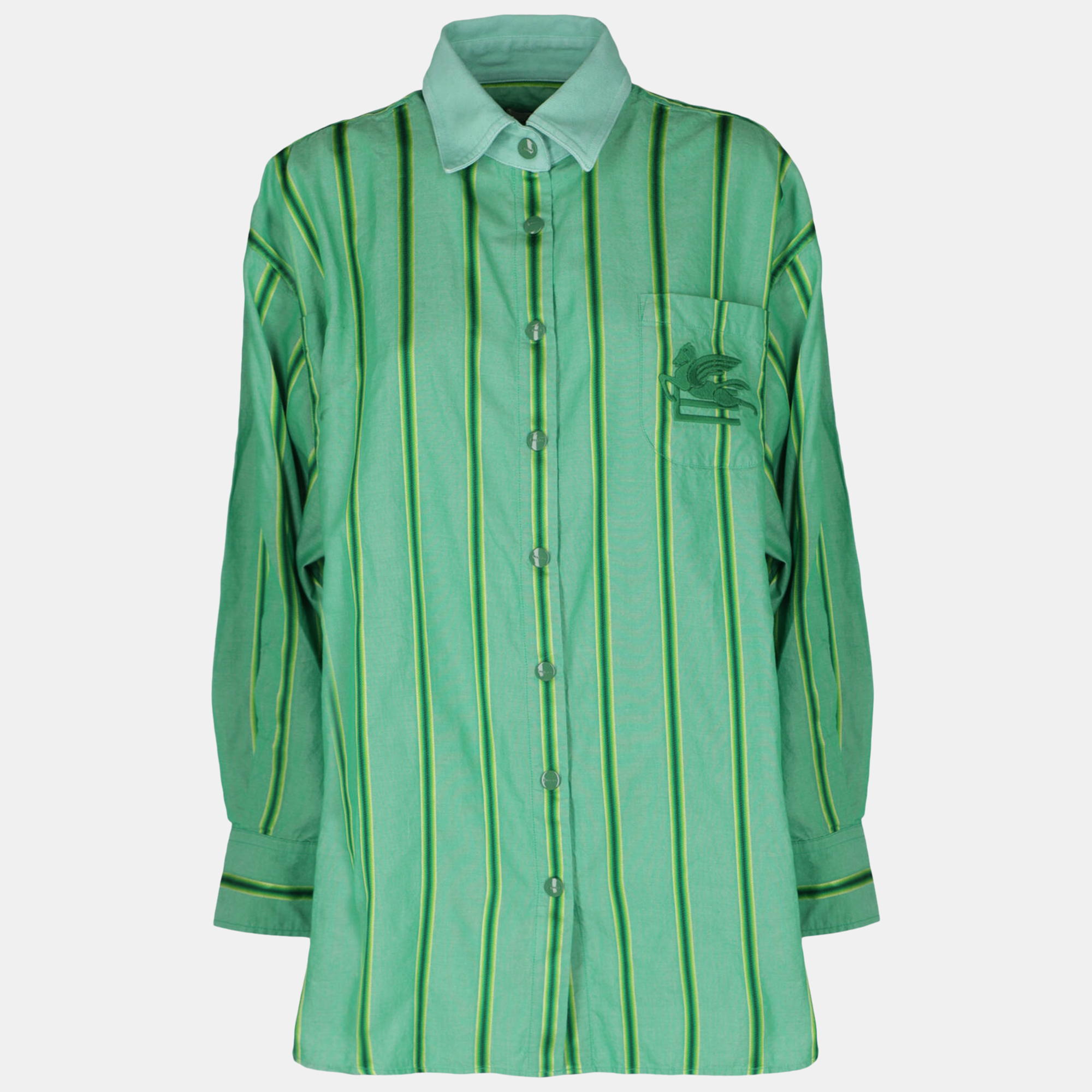 Etro  Women's Cotton Shirt - Green - XS